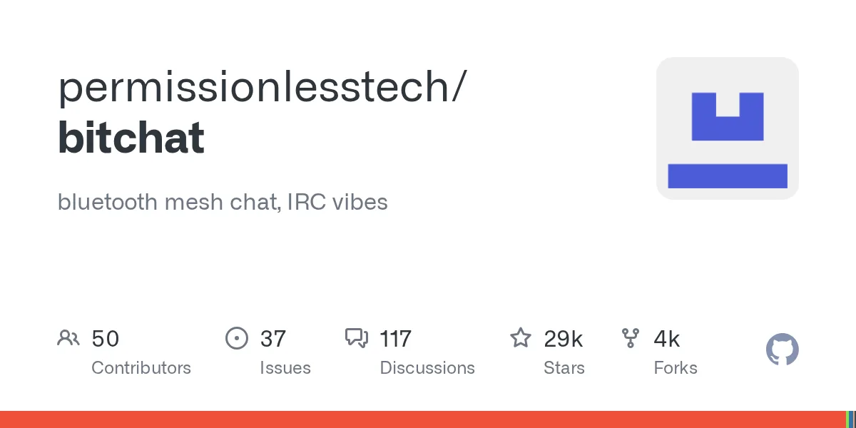 permissionlesstech/bitchat: Ứng dụng chat Bluetooth mesh kiểu IRC 1 permissionlesstech bitchat ung dung chat bluetooth mesh kieu irc