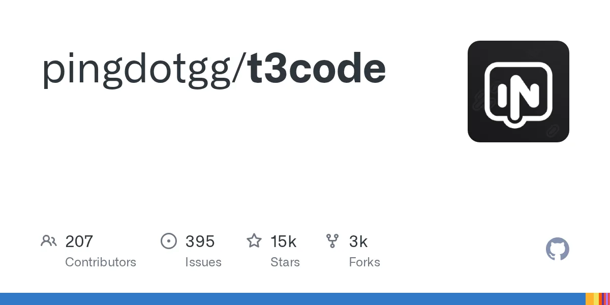 pingdotgg t3code du an typescript tren github trending