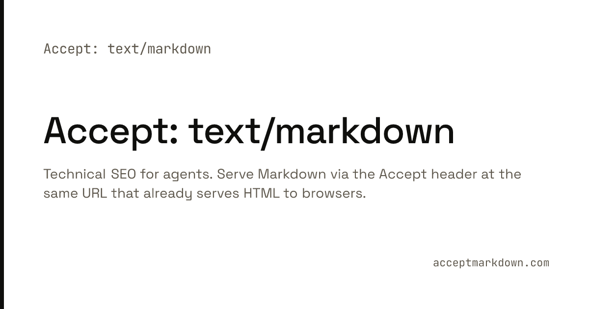 cung cap noi dung markdown cho ai agent qua accept header