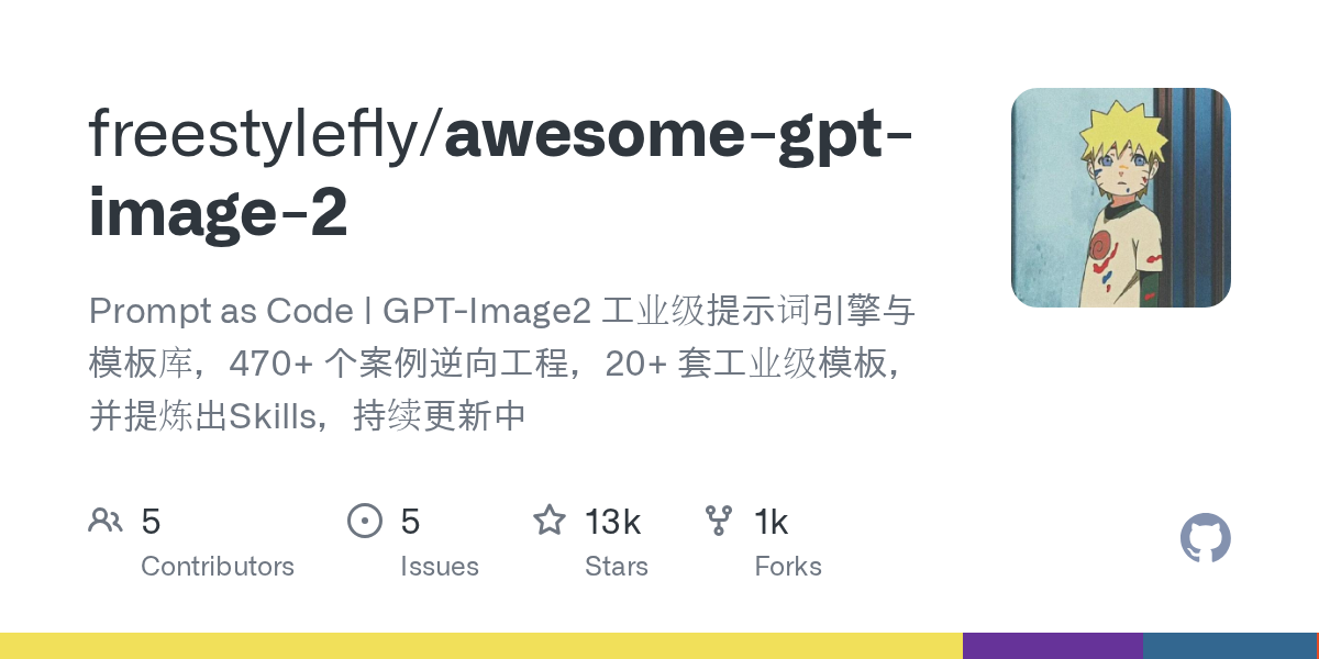 Thư viện Prompt-as-Code cho GPT-Image2 với 470+ mẫu 1 thu vien prompt as code cho gpt image2 voi 470 mau
