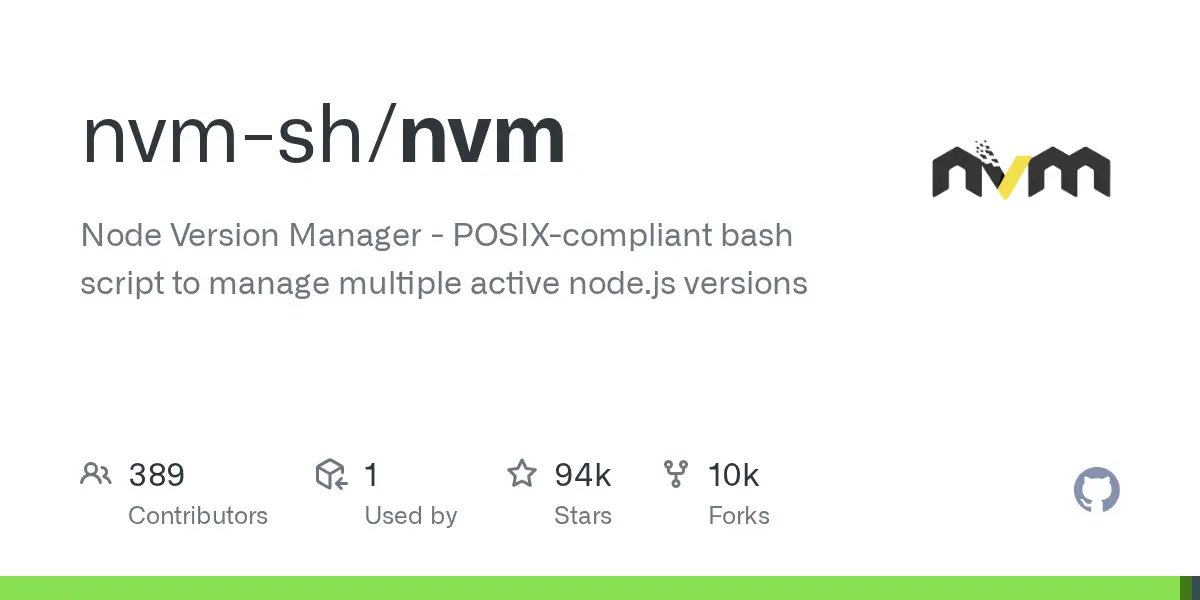 Trình quản lý phiên bản Node.js NVM cán mốc hơn 94.000 sao trên GitHub 1 trinh quan ly phien ban node js nvm can moc hon 94 000 sao tren github