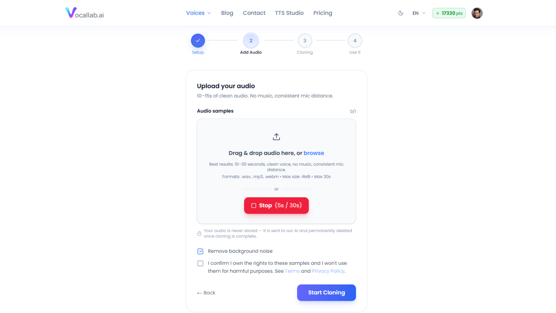 Vocallab AI: Phòng Thu Giọng Nói AI Ngay Trên Trình Duyệt 3 Vocallab AI - ảnh sản phẩm 2