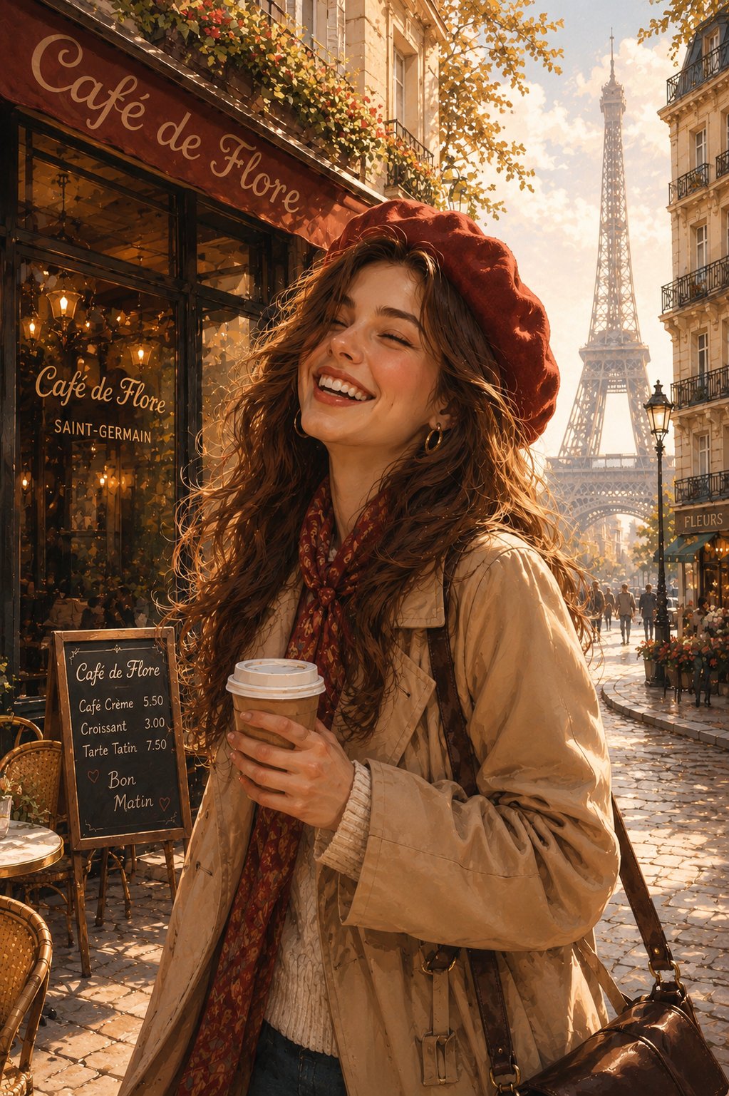 Tranh minh họa phong cách sách truyện đường phố Paris