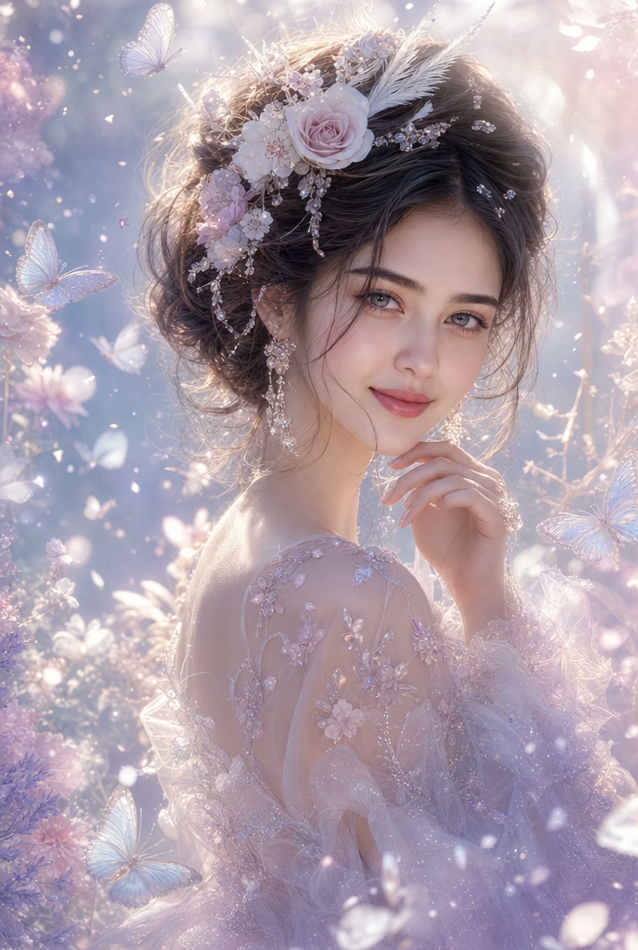 Chân dung xứ sở thần tiên với vương miện hoa mộng ảo