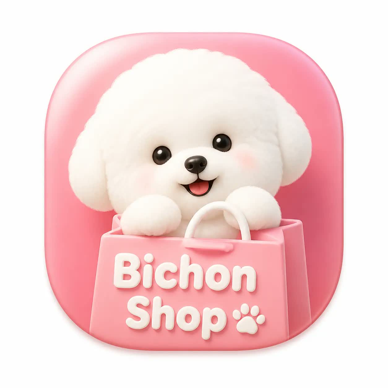 Biểu tượng ứng dụng Bichon Shop phong cách Skeuomorphic
