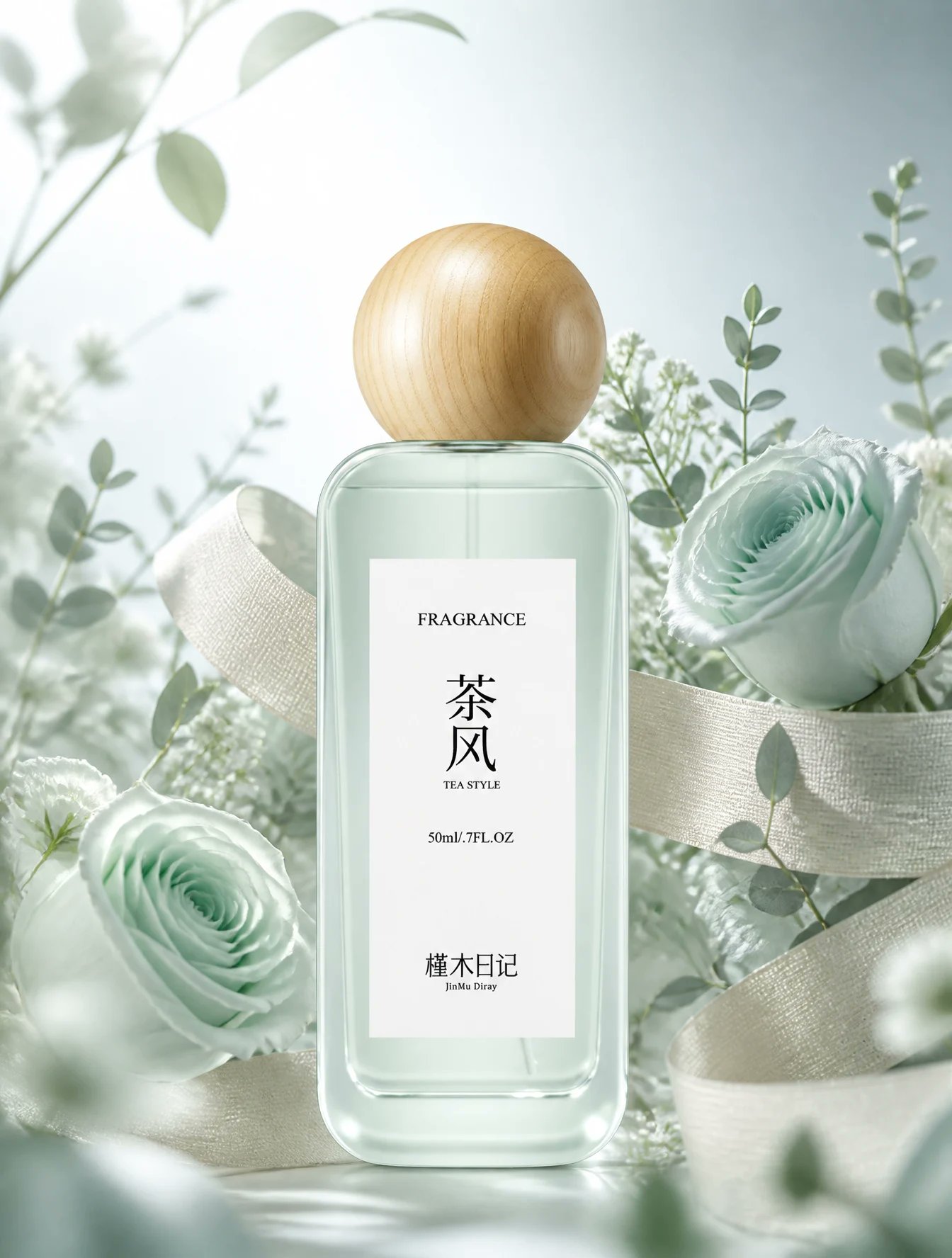 Ảnh thương mại điện tử nước hoa hoa hồng bạc hà