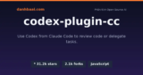 openai/codex-plugin-cc: Giao Codex làm việc ngay trong Claude Code